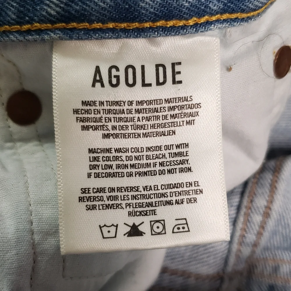 AGOLDE Parker Denim Shorts Size 30 Freewheeling Jean Distressed